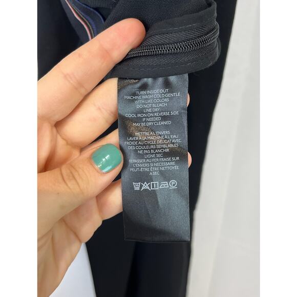 by ANTHROPOLOGIE Petite M PM Pintuck Pleat Flat Front Side Zip Ankle Pants Black - Picture 8 of 9